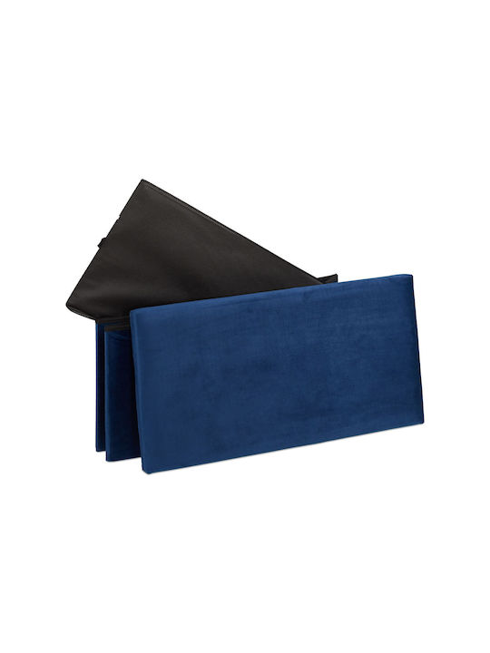 Σκαμπό Μπαρ Επενδυμένο με Βελούδο Blue 39x38x77εκ.
