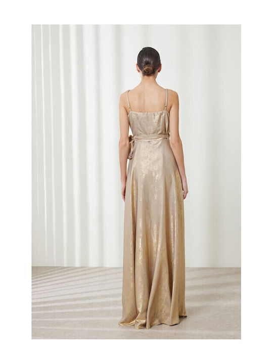 Adrianne Maxi Dress for Wedding Christening Gold