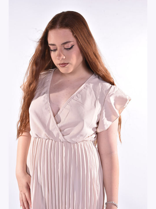 Kleid Wickel Beige