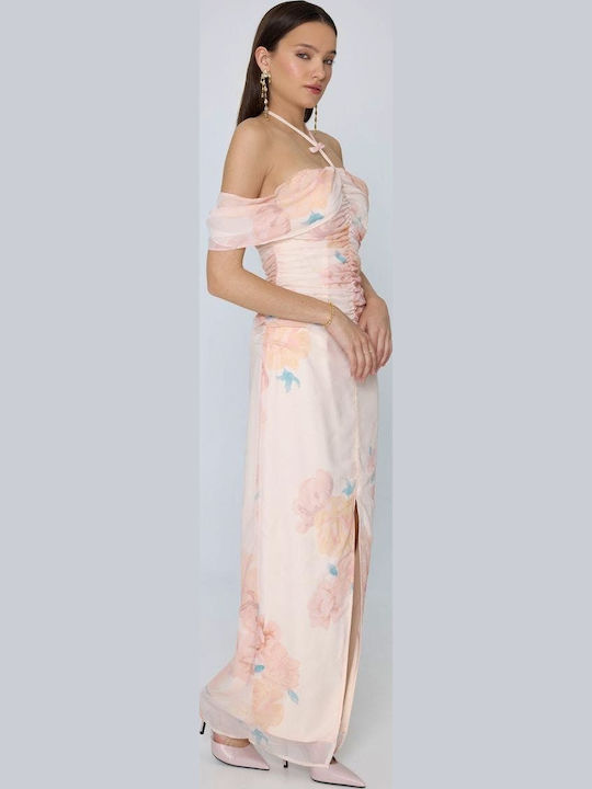 Ambrosia Summer Maxi Dress for Wedding Christening Pink