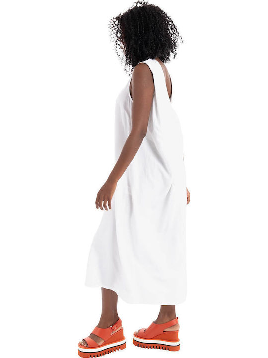 Summer Midi Dress Black White