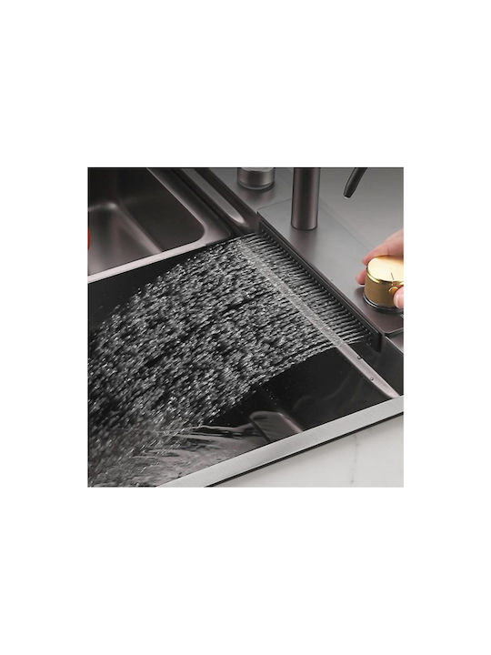 Drop-In Chiuvetă Inox L75xW46cm Gri