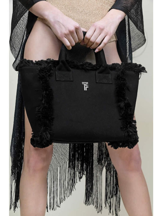 Feel & Touch Caribbean Stoff Strandtasche Schwarz