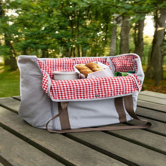 Femmit Large Picnic Bag with Zipper and Built-In Tablecloth