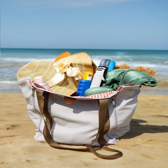 Femmit Large Picnic Bag with Zipper and Built-In Tablecloth