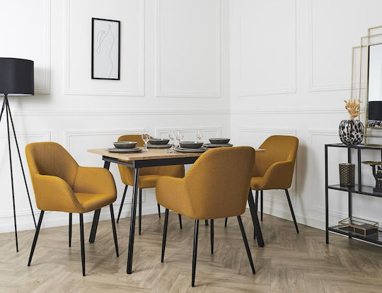 Atomic Scaune Sala de mese Galben 1buc 59x55.7x85buc