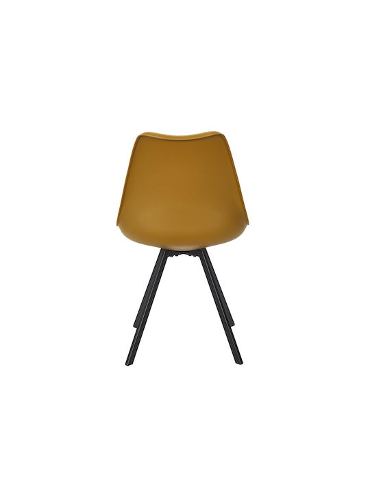 Atom Dining Room Polypropylene Chair Yellow 52x47x82cm