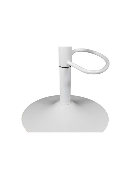 Σκαμπό Μπαρ Isak με Πλάτη & Ρυθμιζόμενο Ύψος White 41.5x38x83εκ.