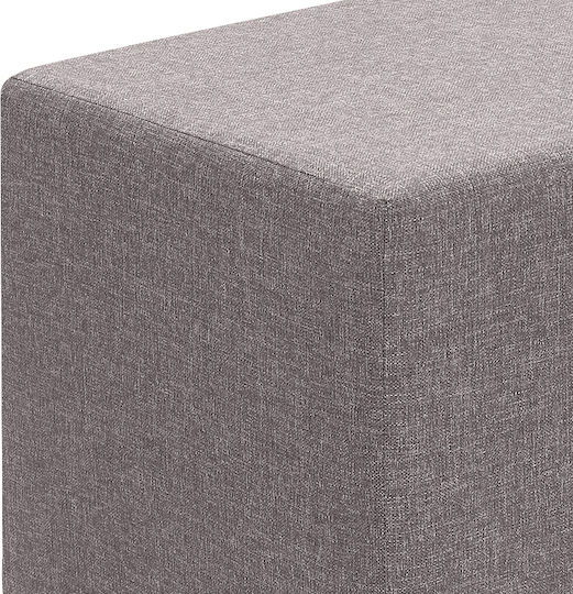 Табуретка Дневна стая Текстил Linda Кафяв 40x40x40бр