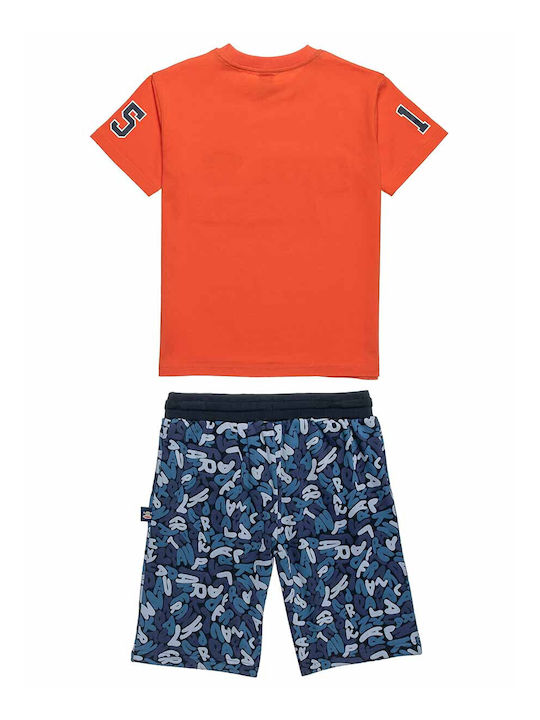 Kids' Set with Shorts Summer 2pcs Orange