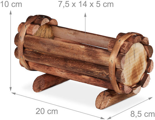 Flower Pots 2 Pieces Rustic Decor Brown