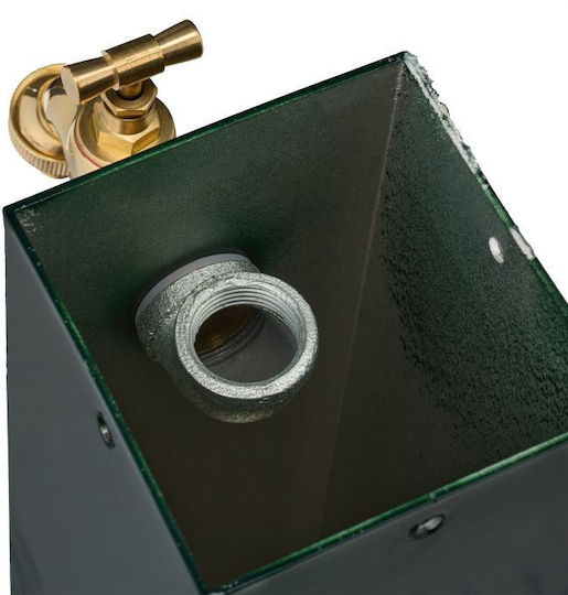 Fântână de Grădină Antică din Fontă din Oțel Inoxidabil Robinet Auriu Relaxdays Dimensiuni Aprox. 86 X 19 X 23 Cm Verde Închis