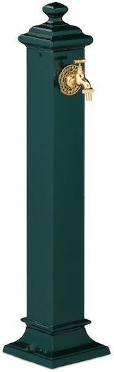 Fântână de Grădină Antică din Fontă din Oțel Inoxidabil Robinet Auriu Relaxdays Dimensiuni Aprox. 86 X 19 X 23 Cm Verde Închis