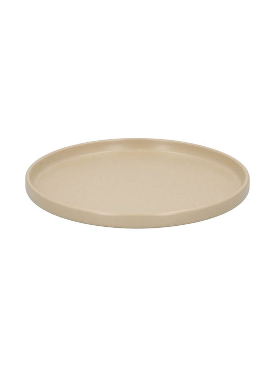ArteLibre Plate Shallow Ceramic Beige with Diameter 26.5cm