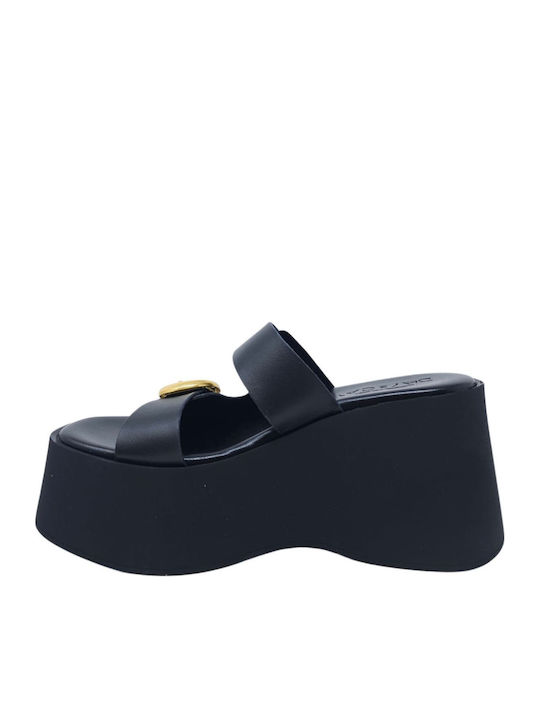 Platforme Dama Tip Slip On Negre
