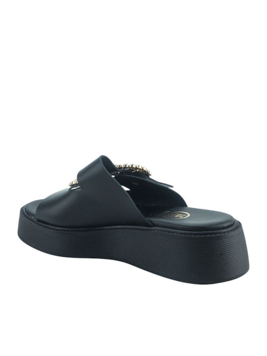 Women's Flat Sandals in Black Color