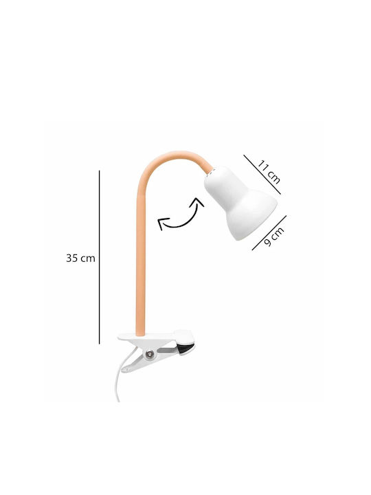 GloboStar Tavolo Office Lamp for Socket E27 in Orange Color