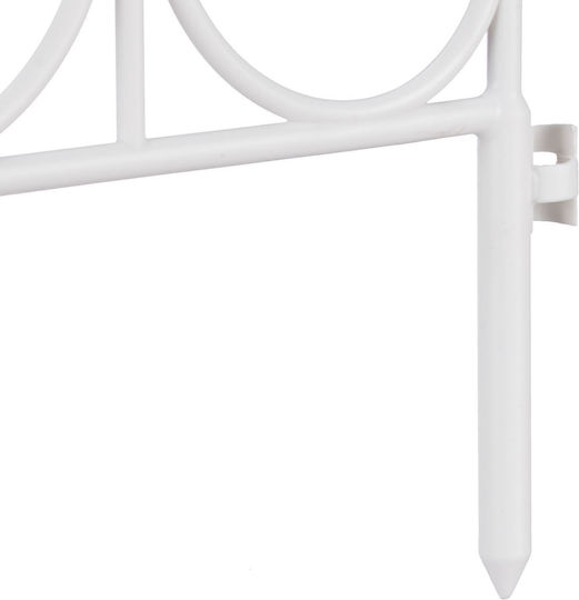 Graniță Flexibilă pentru Grădină Țepușe din Plastic Ideală pentru Delimitarea Aleilor și Peluzelor 135 X 66 Cm Albă
