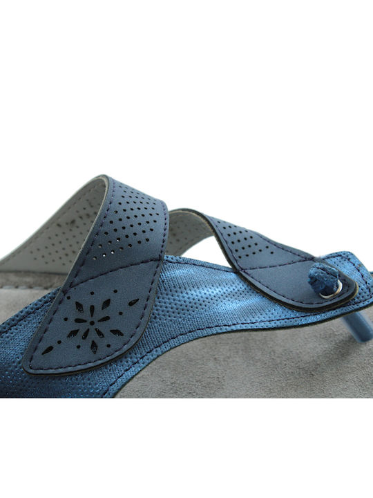 Women's Flat Sandals Anatomic in Blue Color