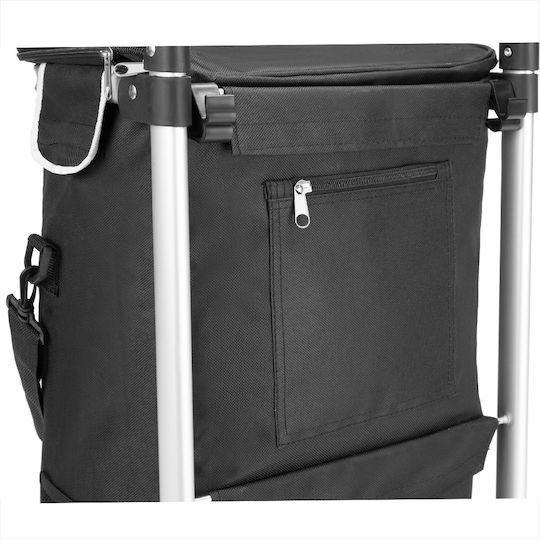 Stoff Einkaufswagen Klappbar Schwarz 35Es