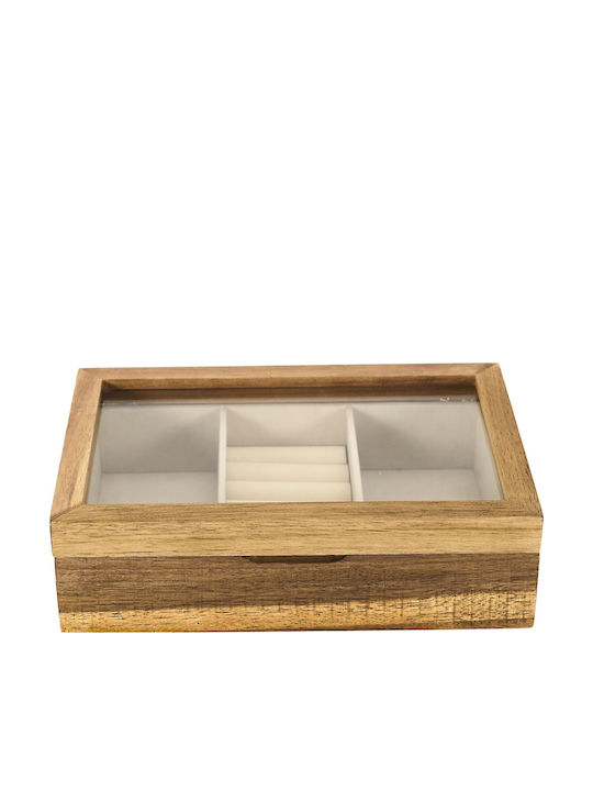 The Home Deco Factory Wooden Jewellery Box 24x16x6.6cm The Home Deco Factory Wooden Jewellery Box 24x16x6.6cm