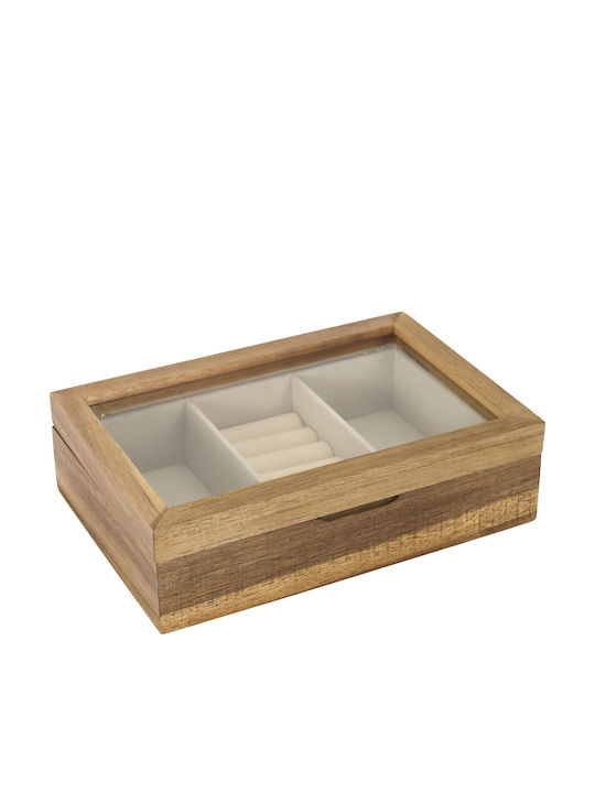 The Home Deco Factory Wooden Jewellery Box 24x16x6.6cm