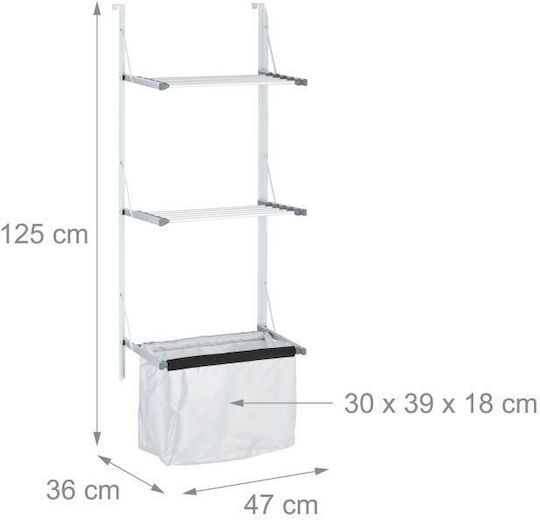 Relaxdays Folding Hanging Clothes Drying Rack made of Aluminum with Hanging Length 3.8m