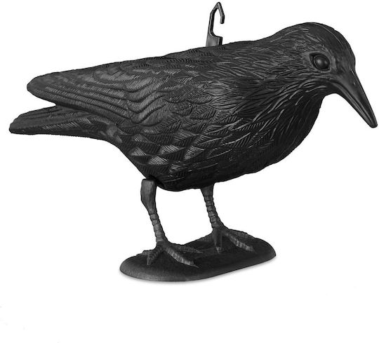 Krähen-Vogelscheuche Relaxdays Kunststoff Maße 20 x 33 x 12 cm Schwarz