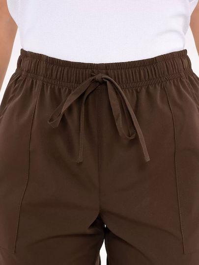 Pantaloni Alan Maro Marrone Poliester Sorona Agile Giblor's