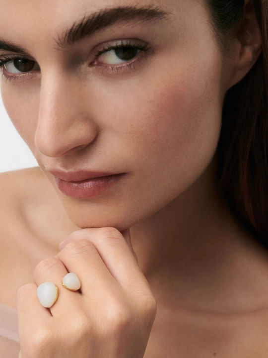 P D Paola Damen Ring mit Steinen aus Silber Vergoldet