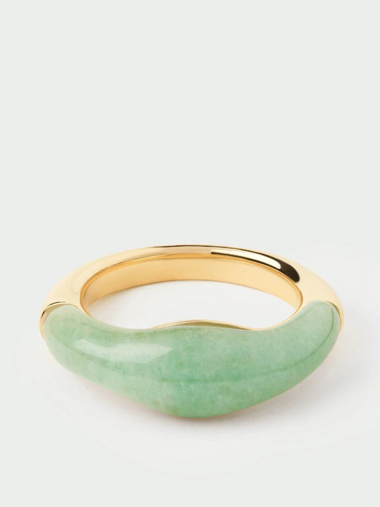 P D Paola Damen Ring mit Steinen aus Silber Vergoldet
