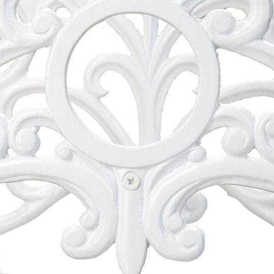 Wall Mount Hose Hanger White Cast Iron Relaxdays 24 X 31.5 X 15 Cm
