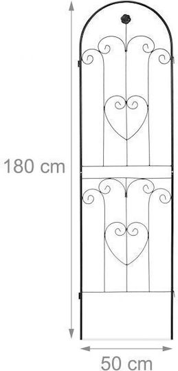Set 2 Bănci de Grădină din Metal Negru Relaxdays 180x50 Cm