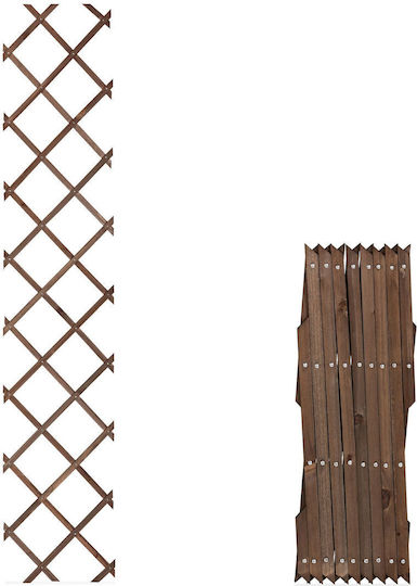 Set 3 Spaliere Extensibile pentru Plante Relaxdays Lemn Dimensiuni 180 X 30 X 1.5 Cm Maro
