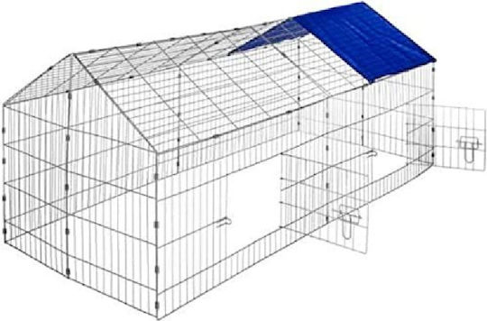 Клетка за малки животни за зайци метална 180 x 75 см