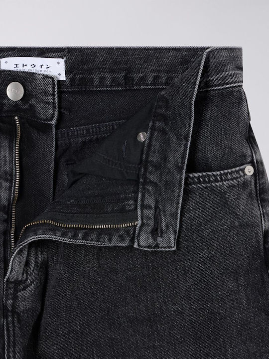 Men's Jeans Pants with Loose Straight Fit Black