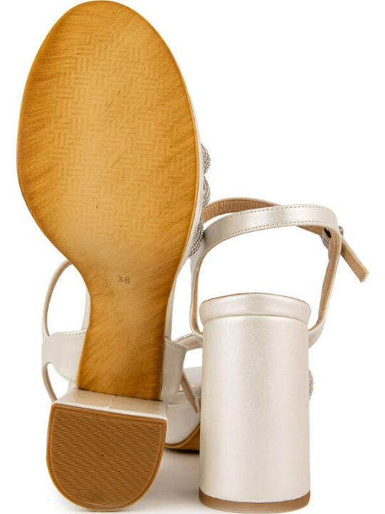 Leather Heels with Strap PERLA