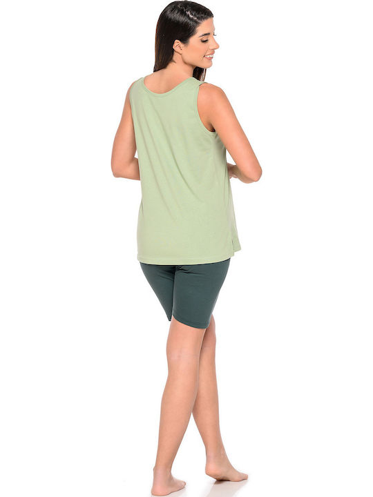 Clio Lingerie Set Pijamale pentru Femei Green