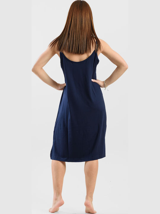 Cherry Sommer Damen Nachthemd Dark Blue