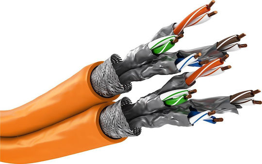 Goobay S/FTP Cat.7a (10Gbps) Cablu De Rețea Ethernet 100m Portocaliu