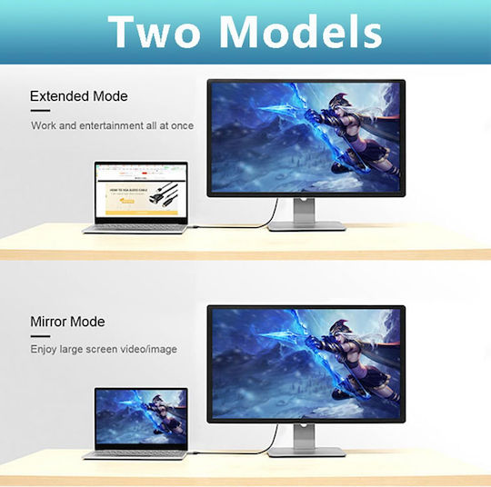 ATC Кабел HDMI мъжки - USB-C мъжки 1.8м Черен