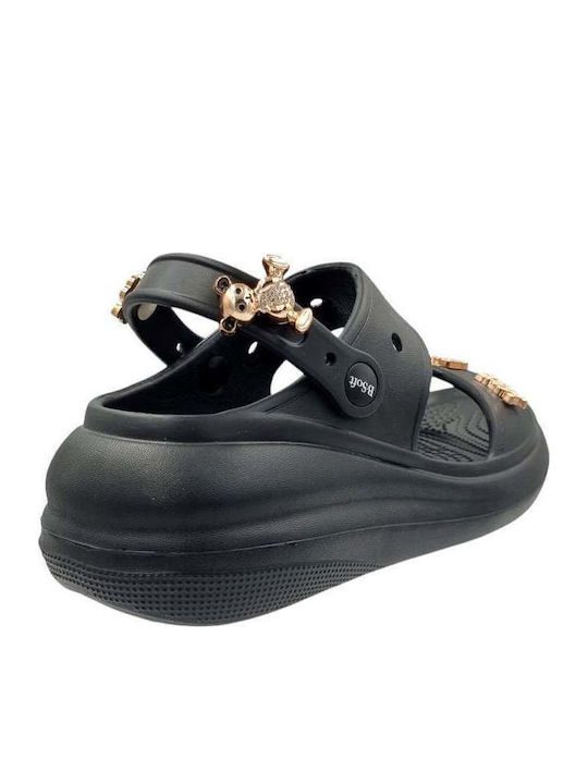Flip Flops in Sandal Style in Black Colour