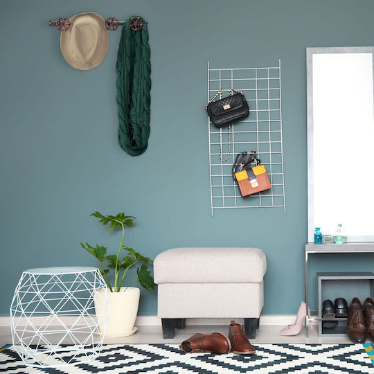 Vintage Wall Coat Rack with 4 Hooks Dimensions 6.5 x 46.5 x 6 Cm Relaxdays