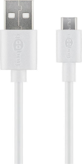Goobay Regular USB 2.0 to micro USB Cable Λευκό 0.5m 38665 1τμχ