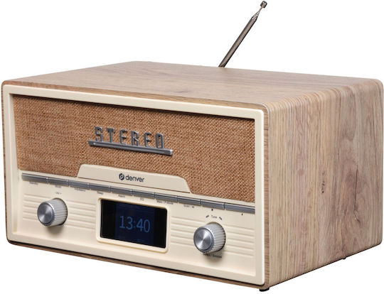 Denver MDA-525LW Retro DAB mit Bluetooth Braun