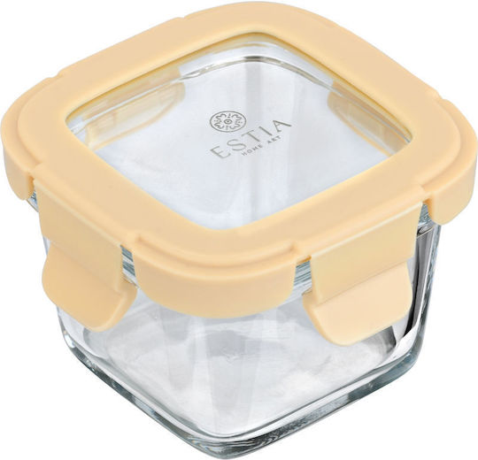 Estia Microwave Glass Lunch Box Click&Seal Ivory 160ml