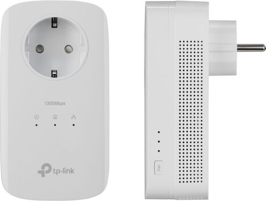 TP-LINK TL-PA8033P KIT v4 Powerline Double Wired with Passthrough Socket and Ethernet Port
