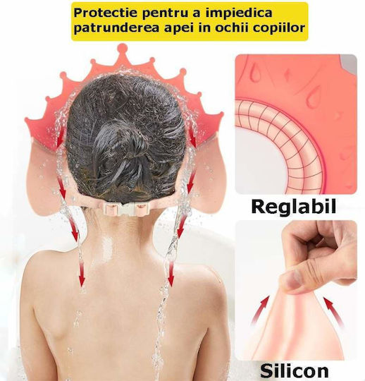 Bonetă de protecție pentru spălat Roz 1buc