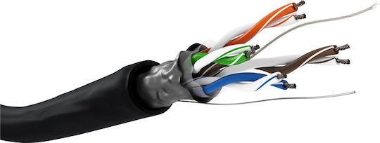 Microconnect F/UTP Cat.5e (Gigabit) Καλώδιο Δικτύου Ethernet εξωτερικού χώρου χωρίς ακροδέκτες 100m Μαύρο