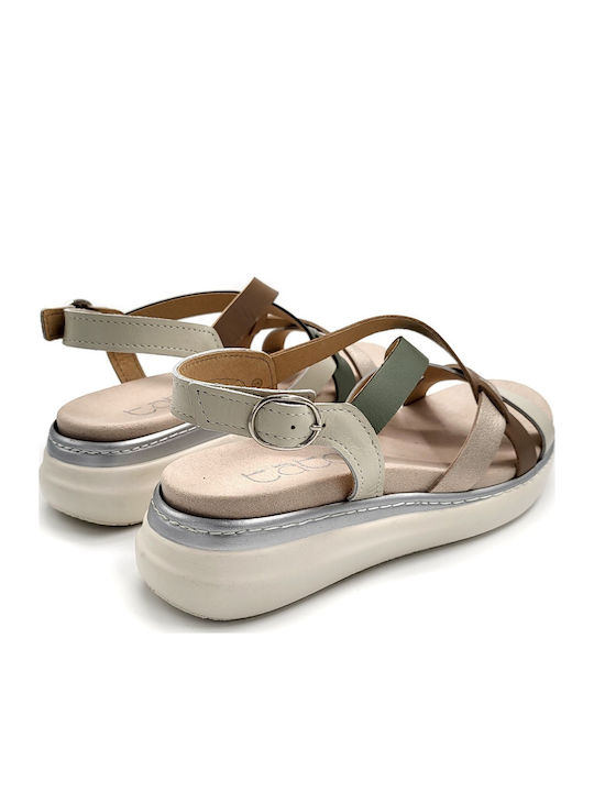 Women's Leather Platform Shoes Gold